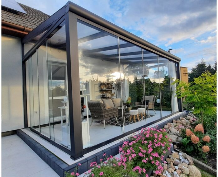 Ogród szklany - poliwęglan wielokomorowy bezbarwny